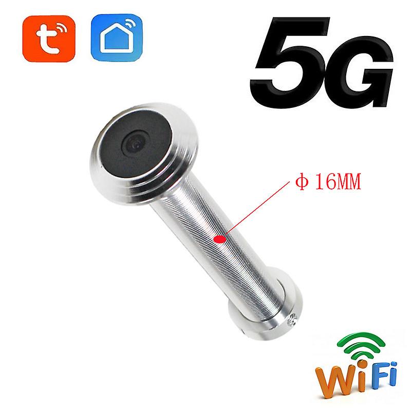 1080P HD Wireless WiFi Door Peek Hole Camera with Built-in Memory Card