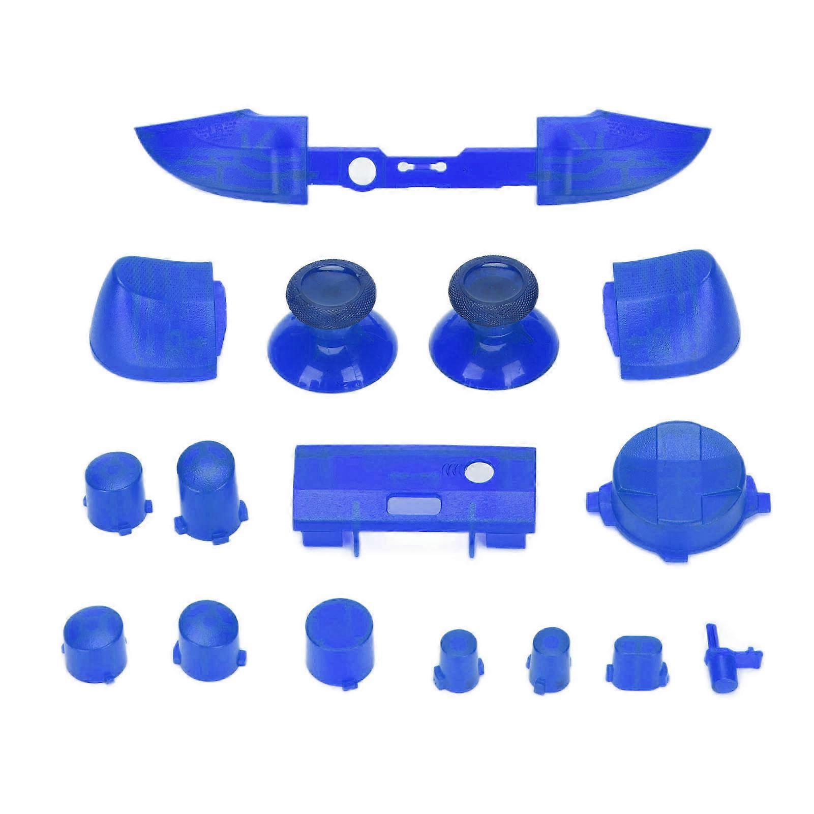Full Button Mod Kit Transparent Blue for Xbox Series X S Controller