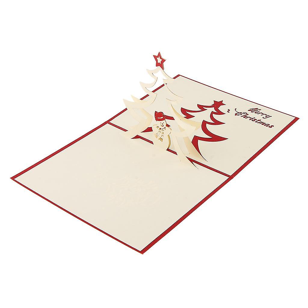 3D Pop Up Greeting Wish Cards With Envelope Christmas Decoration