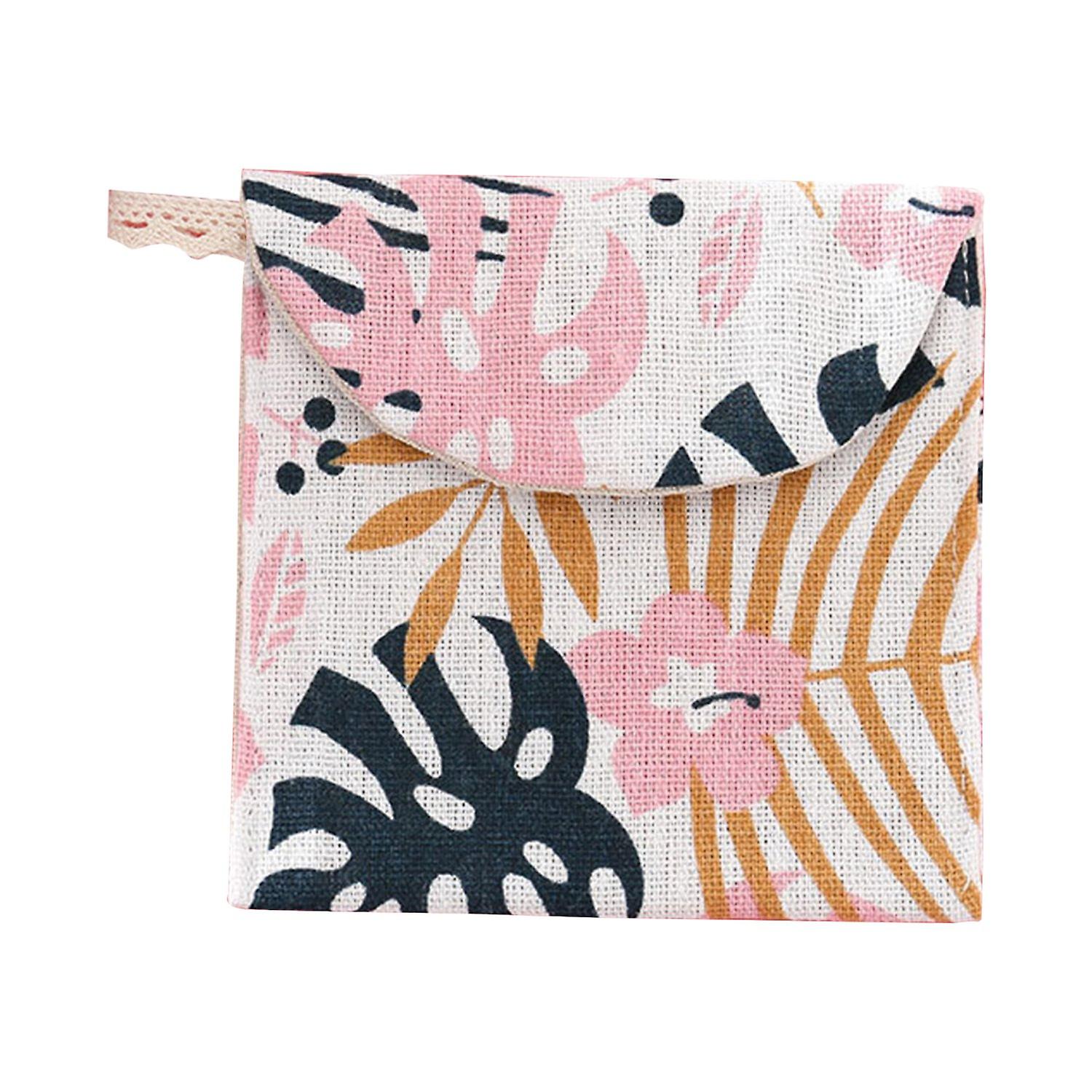 منشفة صحية منديل محمولة مقاومة للدموع القطن الكتان المرأة حالة تخزين الوسادة الصحية ل Outdoo