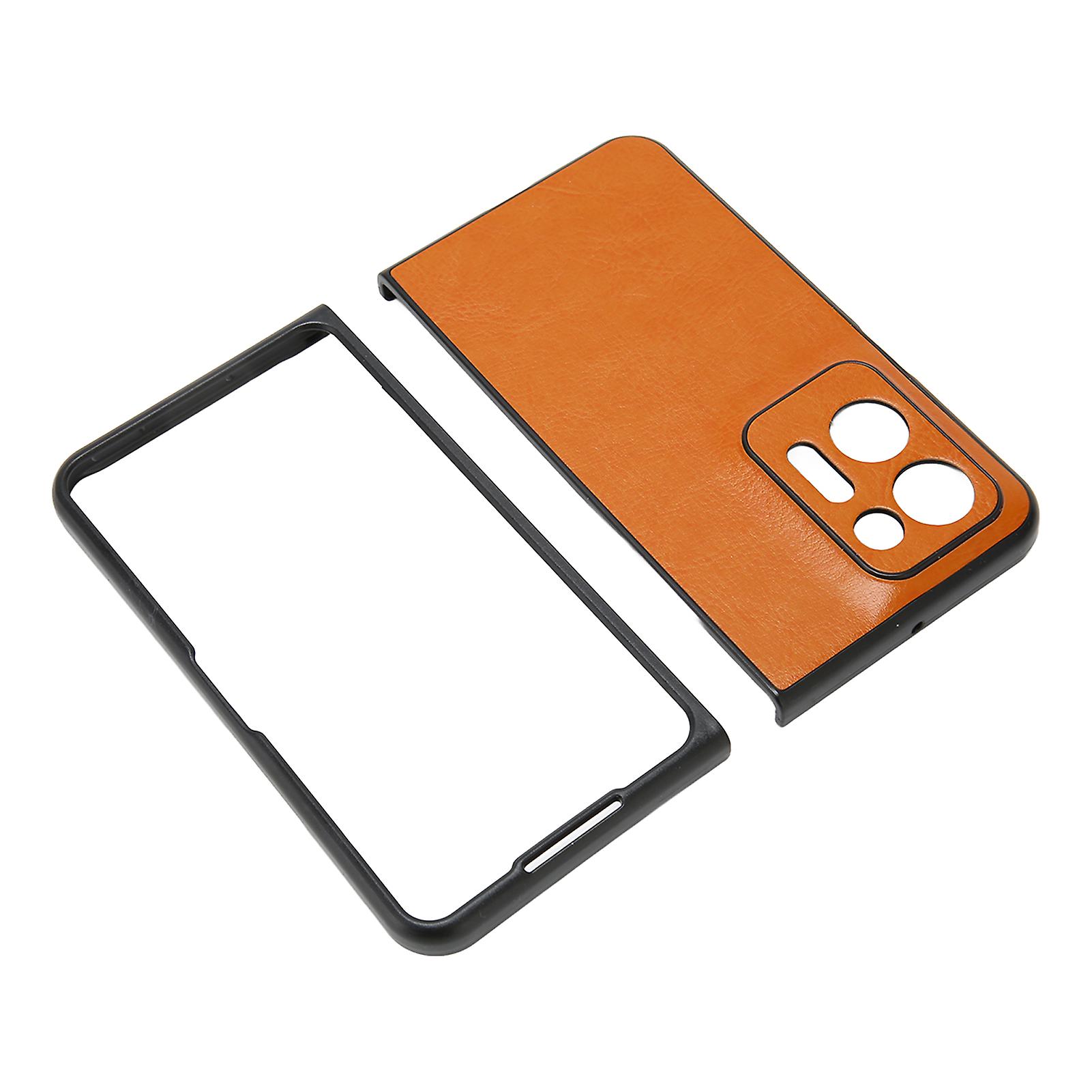 Foldable Phone Case Fashional Stripe Comfortable Perfect Fit Phone Folding Phone Cover for Oppo Find N2 Brown 