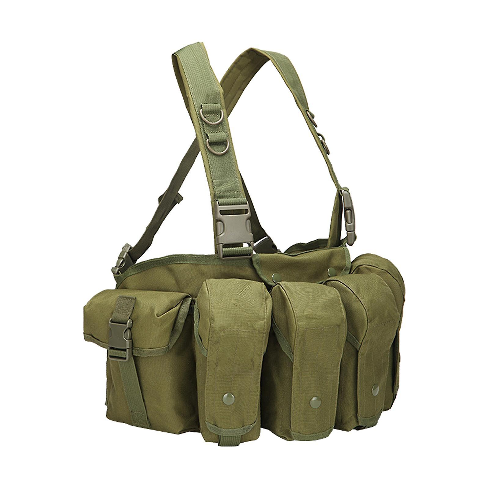 MOLLE Harness Chest Rig Adjustable Tactical Modular Vest Black