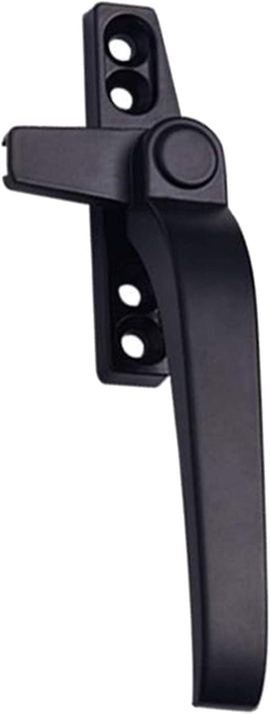 Universal Replacement Aluminum Left/Right Window Handle with Lock for Double Glazed Door Security - Black Right Lever