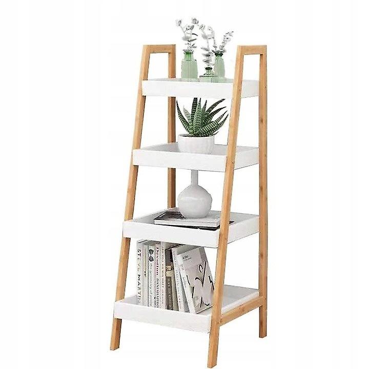 Bookcase white - 4 shelves - 36.5x34.5x98 cm
