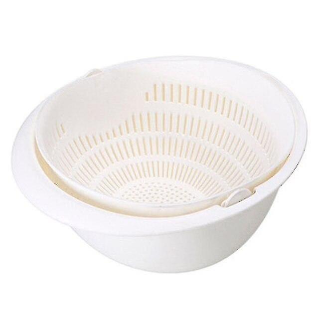 Silicone Double Drain Basket Strainers for Kitchen Vegetable Cleaning