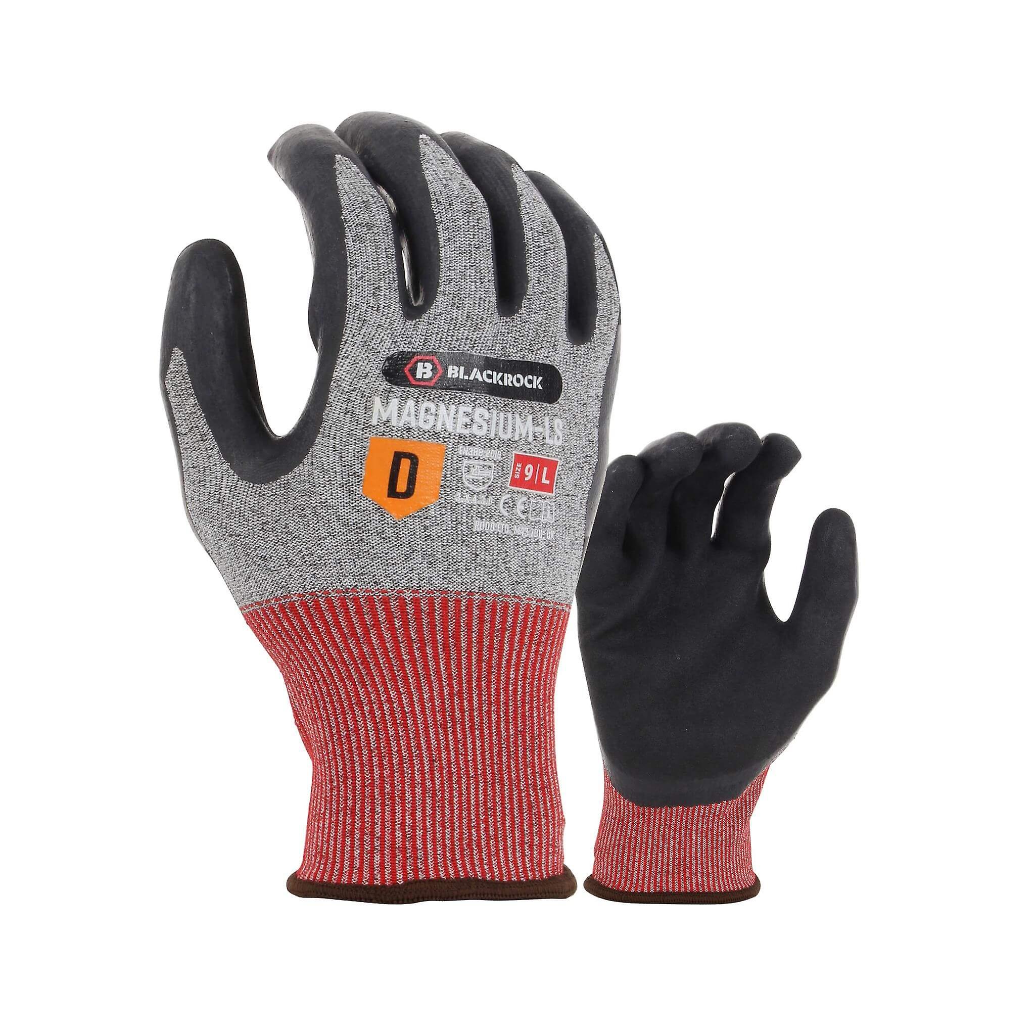 Blackrock Magnesium Ls Cut Resistant Sandy Latex Gloves - Pack Of 12