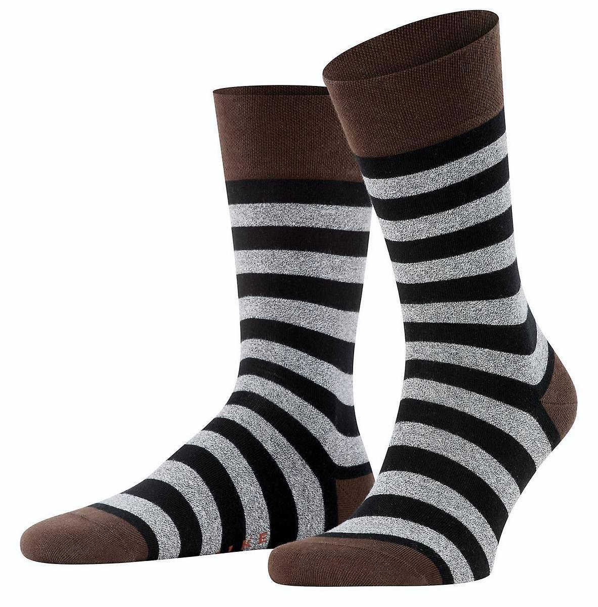 Falke Sensitive Mapped Line Socks - Henne Brown/Grey