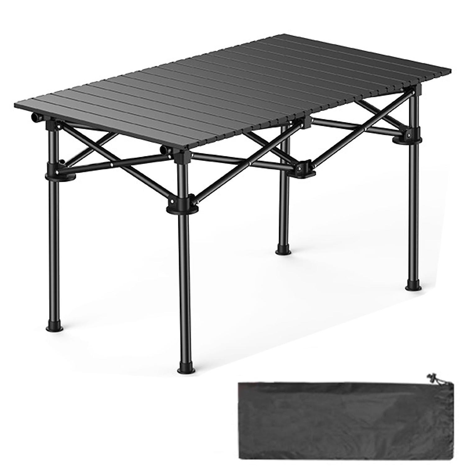 Folding camping table carbon steel roller camping table with carrying bag suitable for outdoor picni