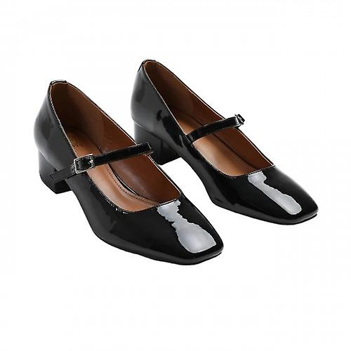 Where's That From Womens/Ladies Oslo Square Toe Wide Low Block Heel Pumps