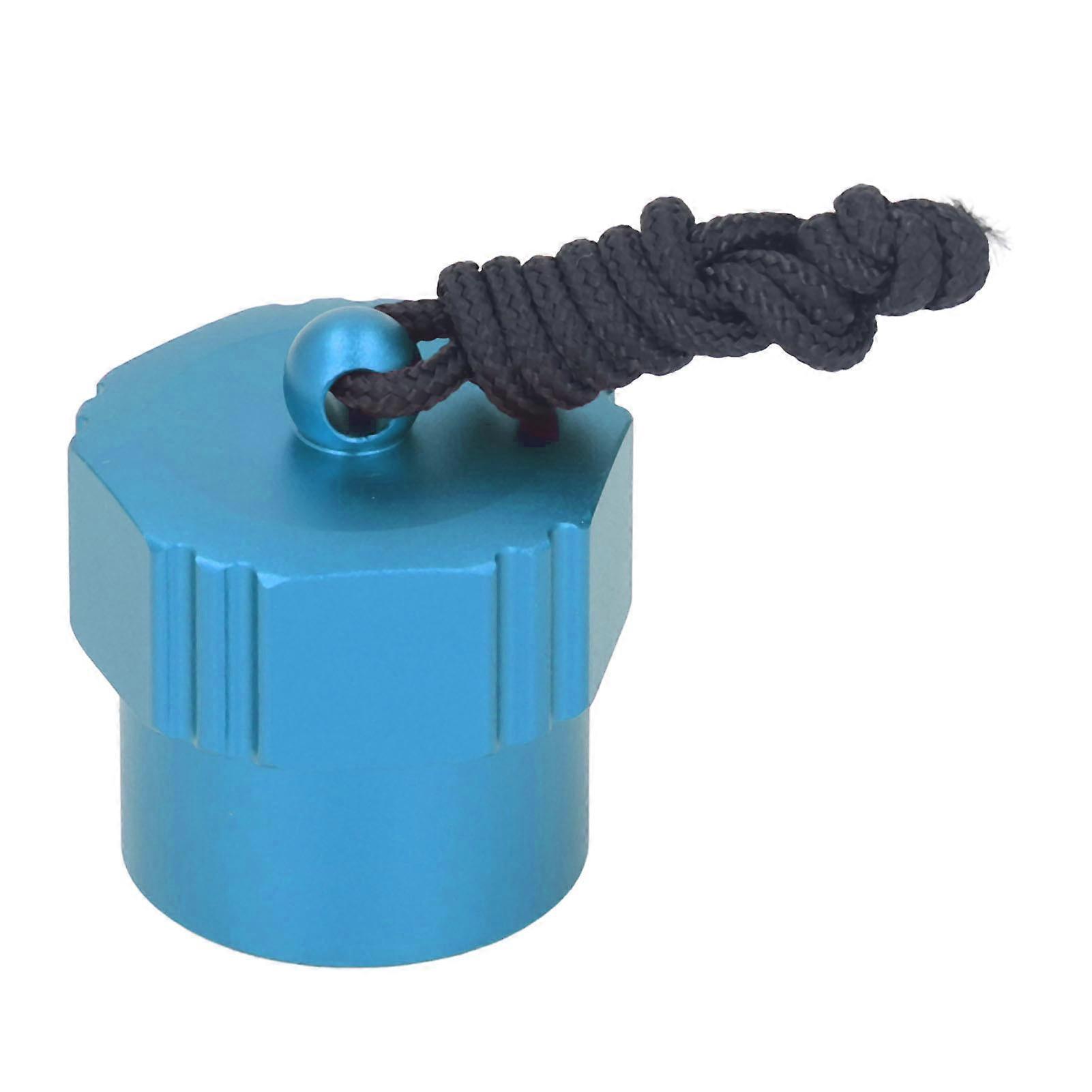 Din Diving Dust Cap Aluminum Alloy Universal Threaded 1st Stage Dust Protective Cover for Scuba Diving Regulator Blue