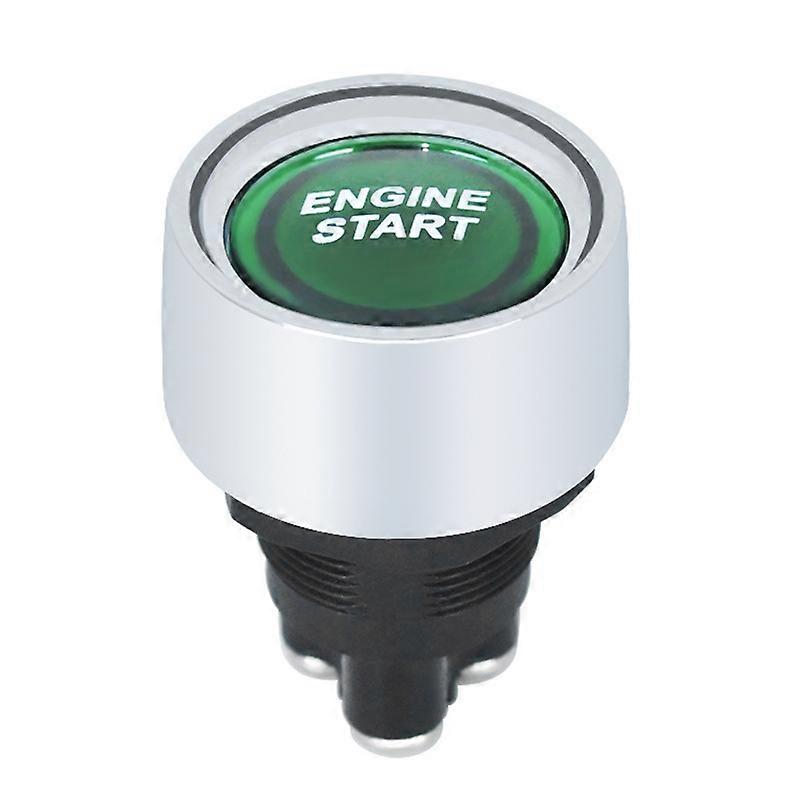 12V/24V 50A Car Key Systems Key blade Engine Start Push Button less Ignition Switch Auto Starter Button with LED Light Universal on Off Switches