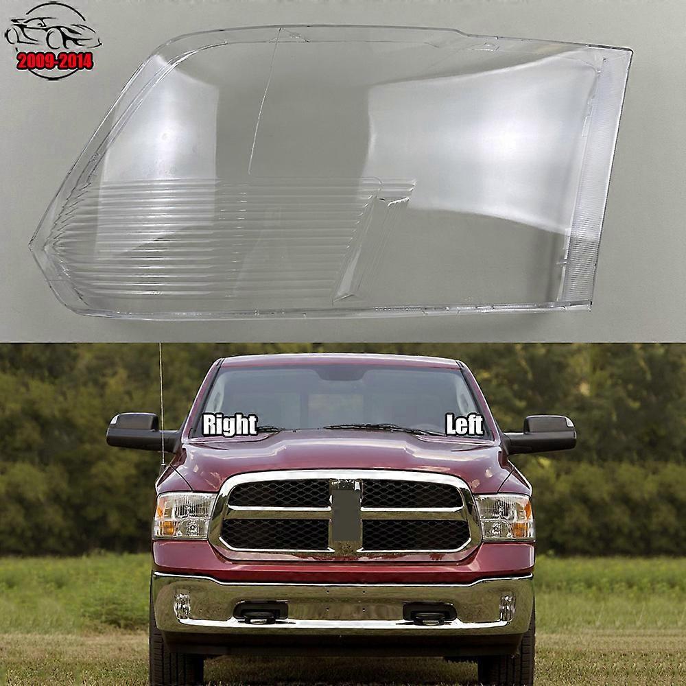 For Dodge RAM Trucks (US Version) 2009~2014 Plexiglass Front Headlamp Cover Transparent Lampshade Lamp Shade Headlight Shell WQ9842