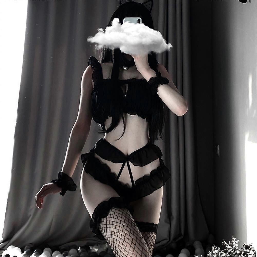 امرأة كوسبلاي مثير الملابس الداخلية الصدر موحدة ملابس النوم لطيف شفافة هريرة لعب دور القط فتاة مثير الملابس الداخلية مجموعة خادمة الزي