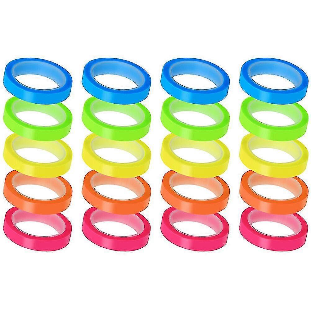20 Rolls Of Multi-function Sticky Tabs Convenient Page Markers Portable Book Tabs Highlight Tapes