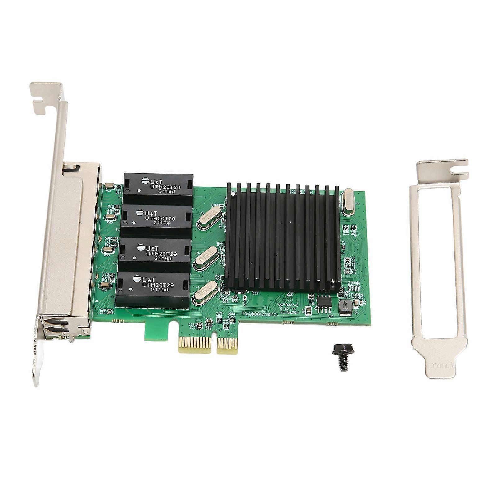 PCIE NIC Network Card 4 RJ45 Ports PCI Express Ethernet LAN Adapter for Windows Server for Linux for VMware