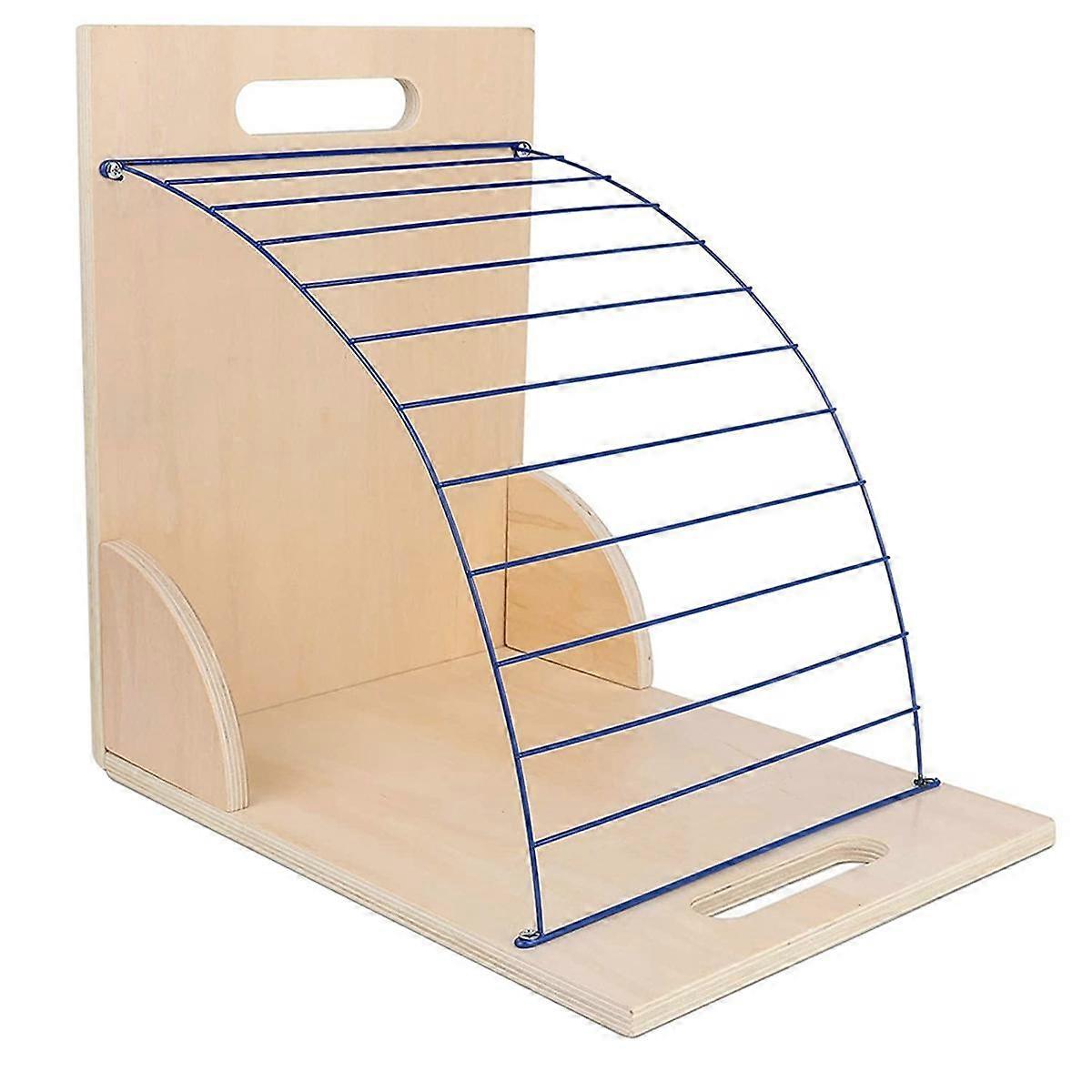 Clipboard Holder, Clipboard Storage Rack Wooden Clipboard Holder with Sturdy Metal Shelf Organizer for Classroom Office