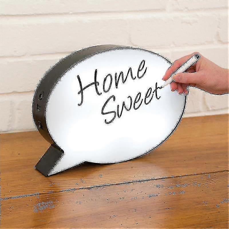 Led Light Box Speech Bubble Board 1 Pen Compatible With Birthday Party Wedding