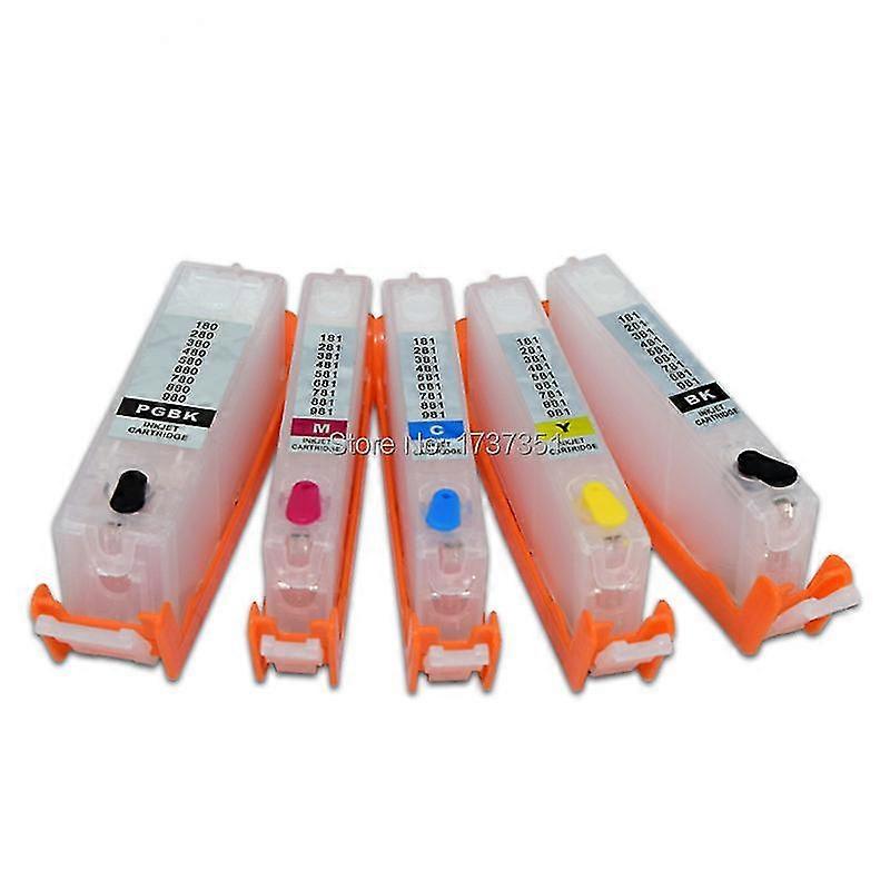 unique 5 color PGI-580 CLI-581 Refill Ink Cartridge with Chip for Canon PIXMA TR7550 TR8550 TS6150 TS6151 PGI 580XL 580XXL
