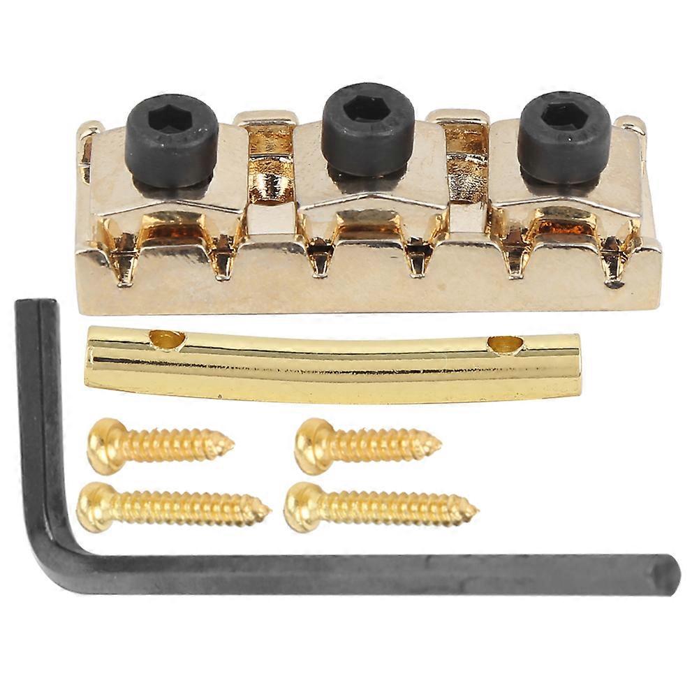 Electric Guitar String Lock Nut with Headstock String Retainer Bar Screw Hex Wrench ReplacementGolden(GE98)