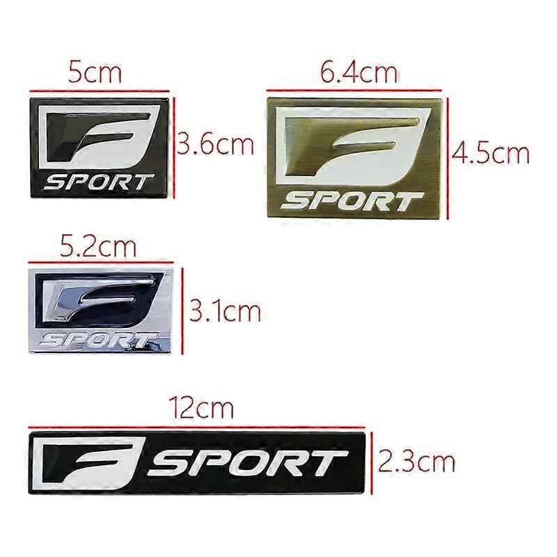 3x F-SPORT Gloss Black ABS Emblem Set – Side Fender & Trunk Lid Nameplate For Lexus – Direct Replacement