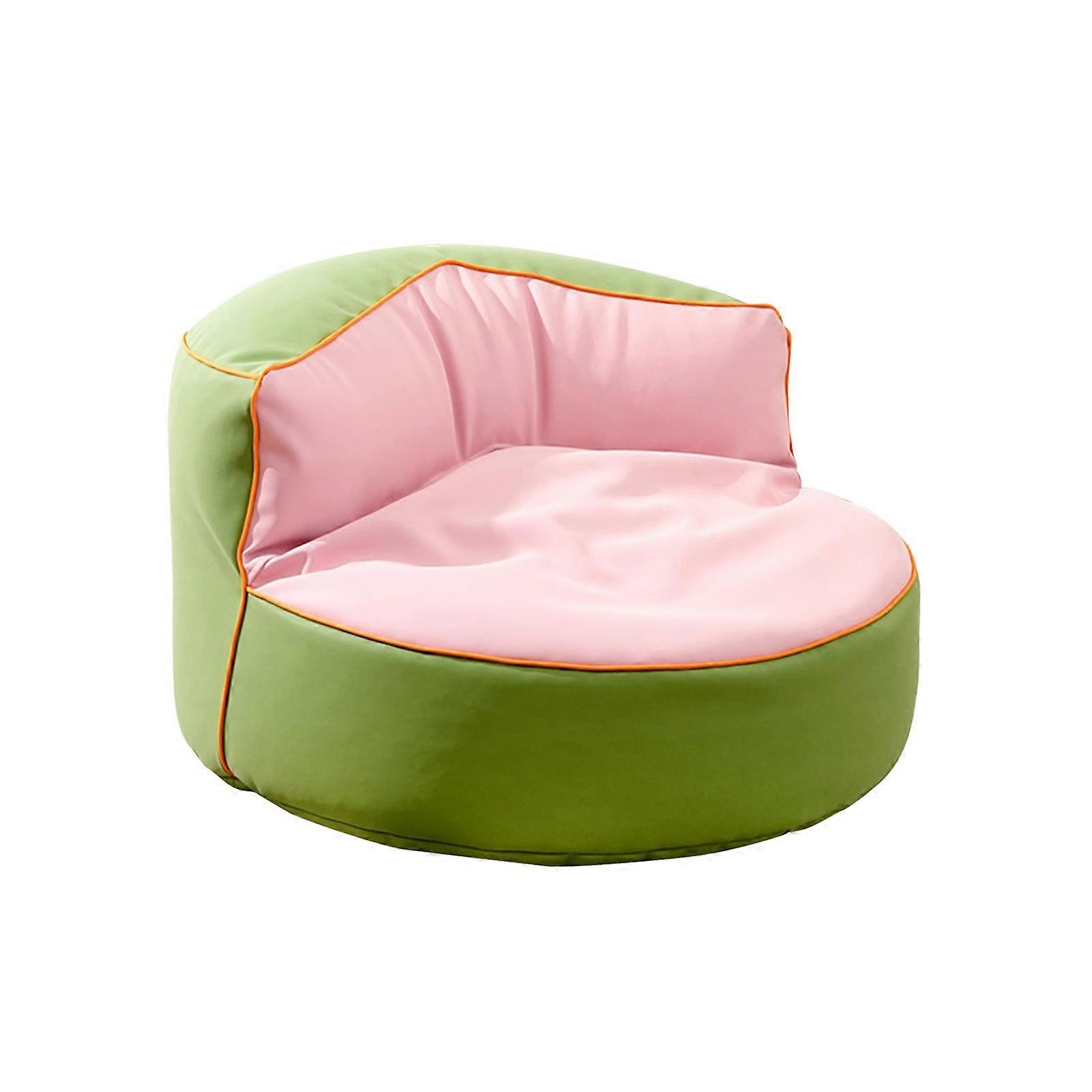 Bean Bag Chair Practical Round Sofa Chair for Living Room Dorm Relaxing Pink