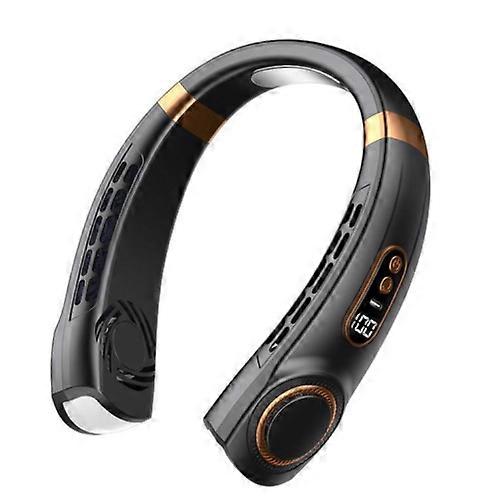 (Musta) Kannettava USB-riippuva jäähdytyskaulatuuletin