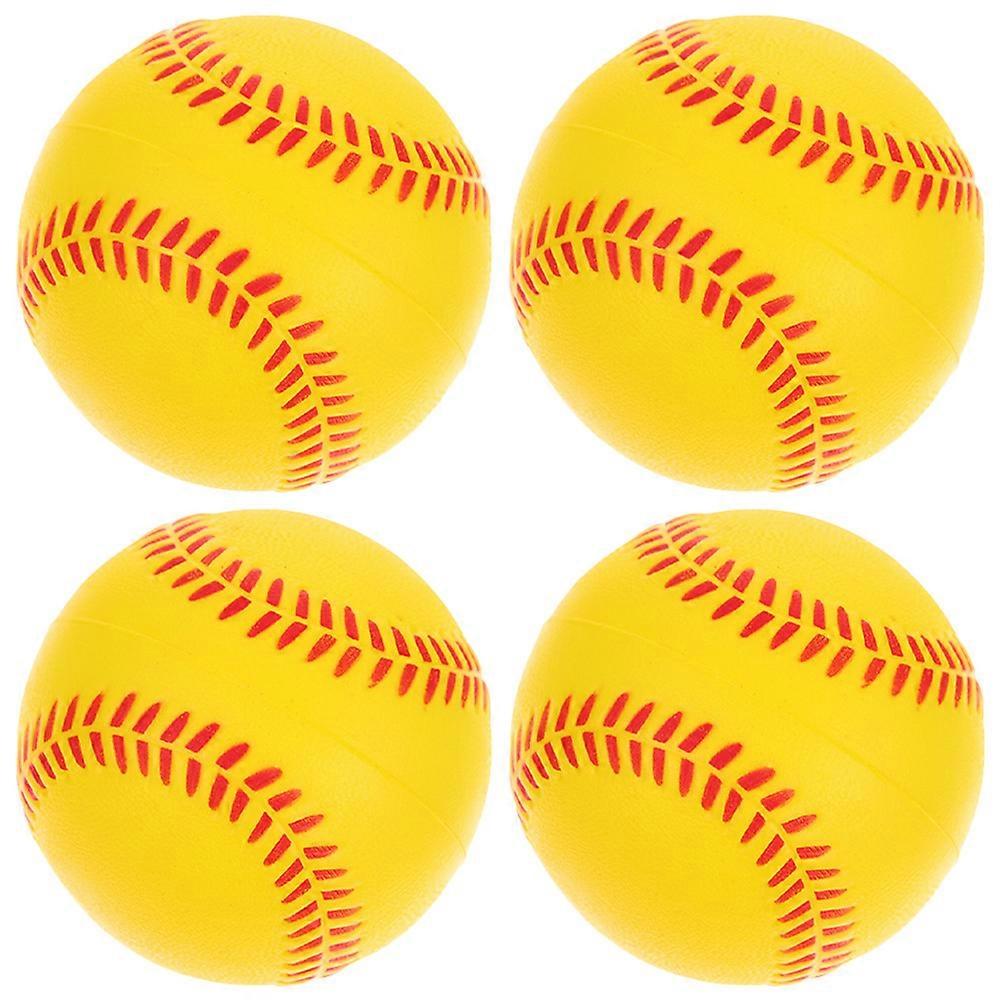 4pcs PU Sponge Training Ball Training Softballs Teenager Players Training Balls
