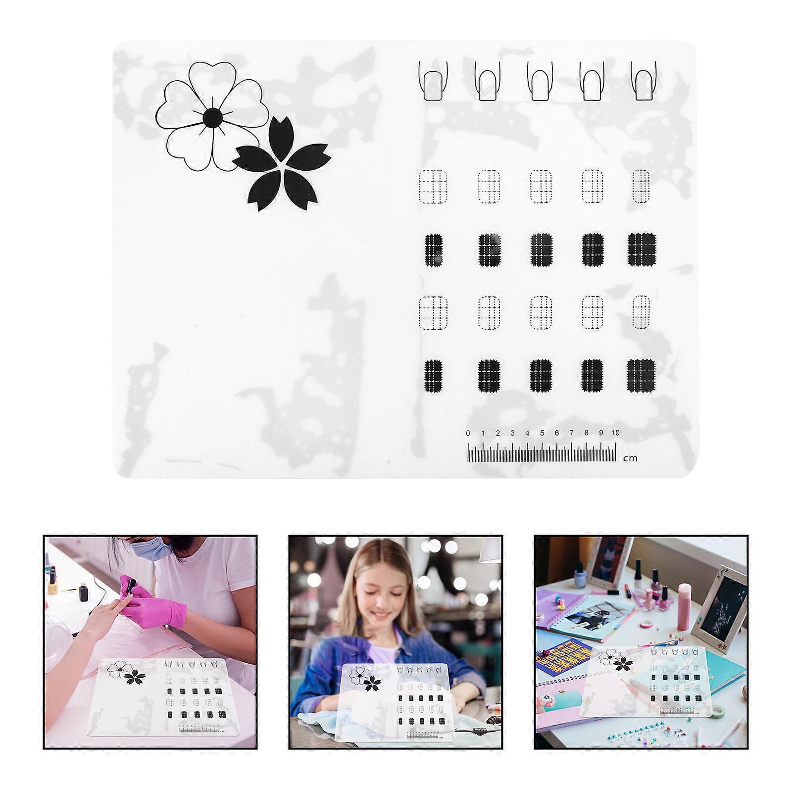 Nail Practice Pad Nail Art Practice Template Learning Pad Manicure Drawing Exercise Mat