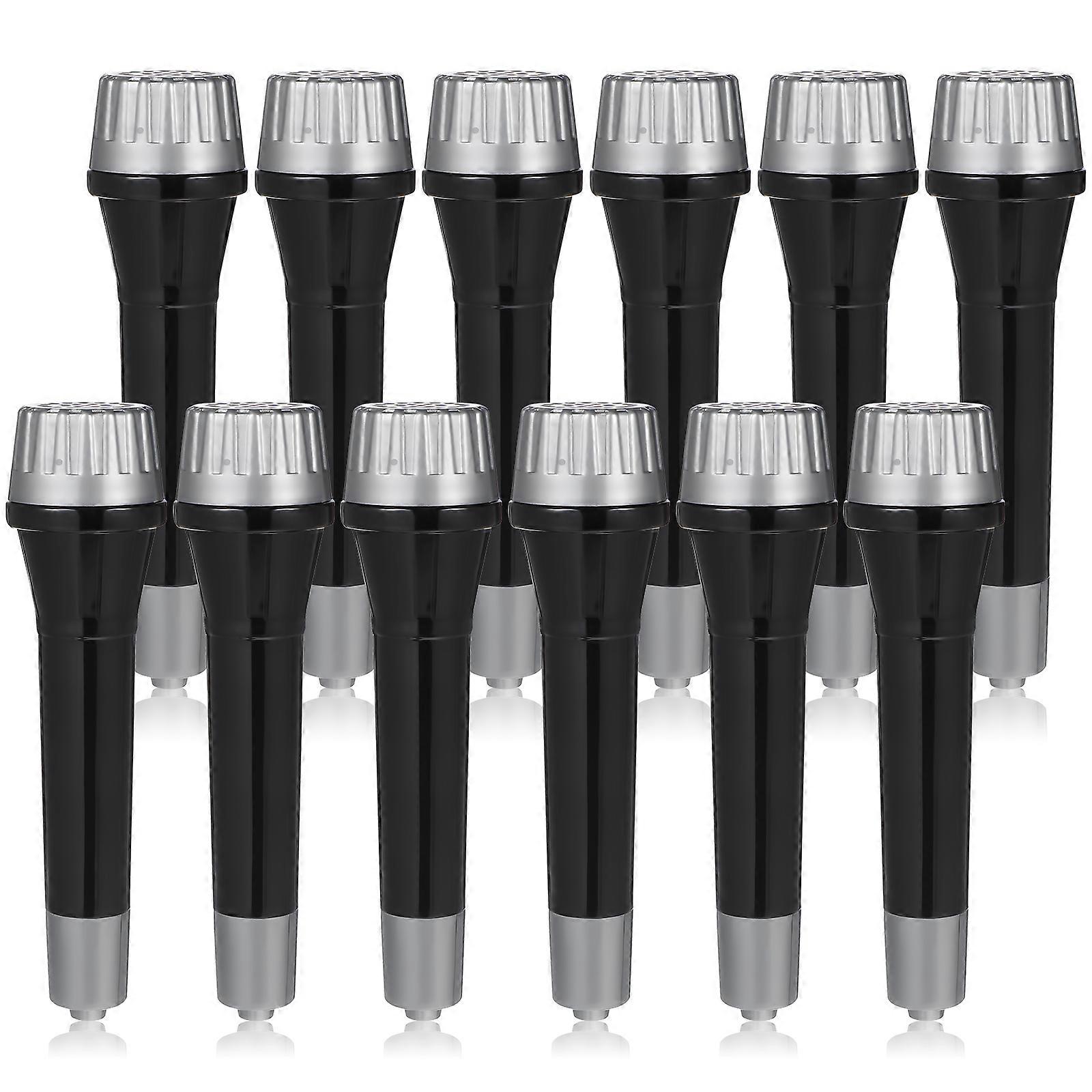 12 Pcs Fake Microphones Toy Microphone Kids Microphone Prop Play Microphone Party Simulation Microphone