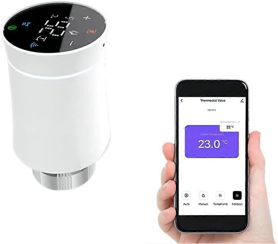 Zigbee - Programmable Radiator Valve Head - Compatible with Alexa Google Home Tuya Smart Life App (Gateway Not Included)