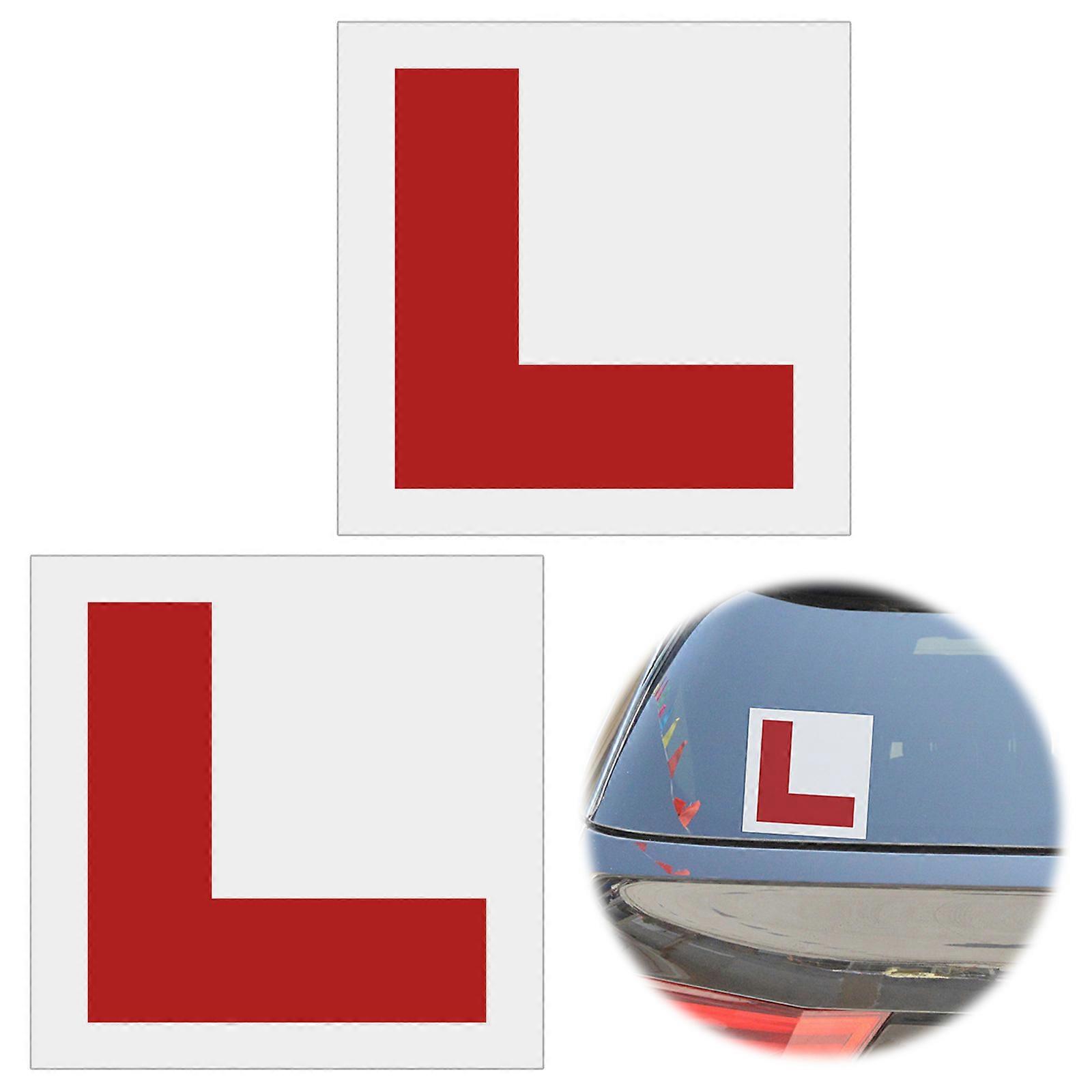 Fully Magnetic Car L-Plates Red L Plate 2 Pack for Car Magnetic Extra Thick Strong Learner Plates, No Melting No Blow off Easy to Move without Scratch