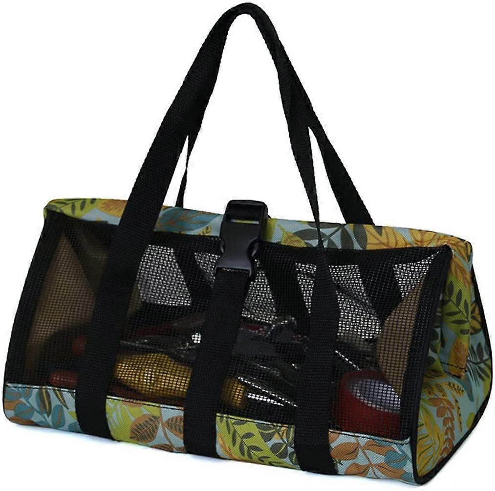 Portable Garden Tool Large Organizer Bag Holder with Mesh Design (Yellow)