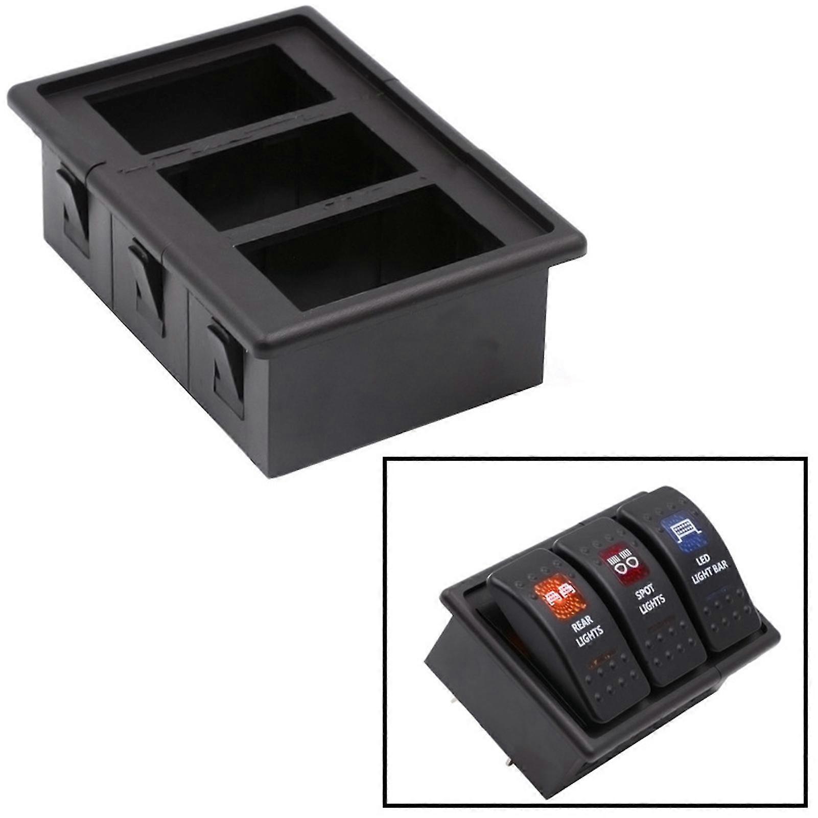 Cs-429a2 Kytkin klipsipaneeli vedenpitävä Helppo asentaa Abs 3-paikkainen USB-kytkinpaneeli autoon