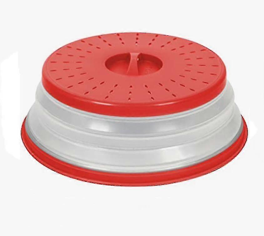 Ventilated, Easy Grip, Foldable Microwave Cover (1 Piece, Red)