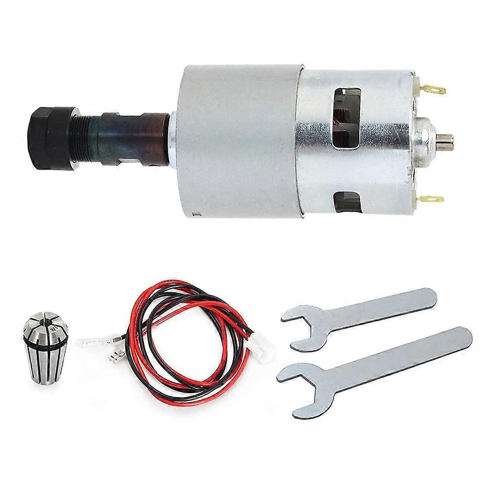 Motor DC CNC 775 Motor ax 100W 12-24VDC 20000RMP + Collet ER11 pentru DIY Mini CNC 3018 3018Pro 3