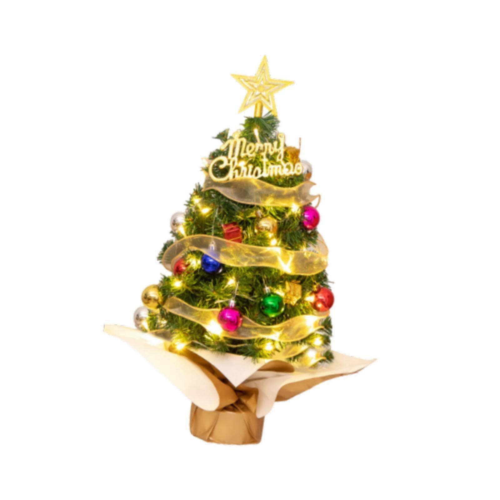 Mini Christmas Tree Small Artificial Christmas Tree for Fireplace New Year Green