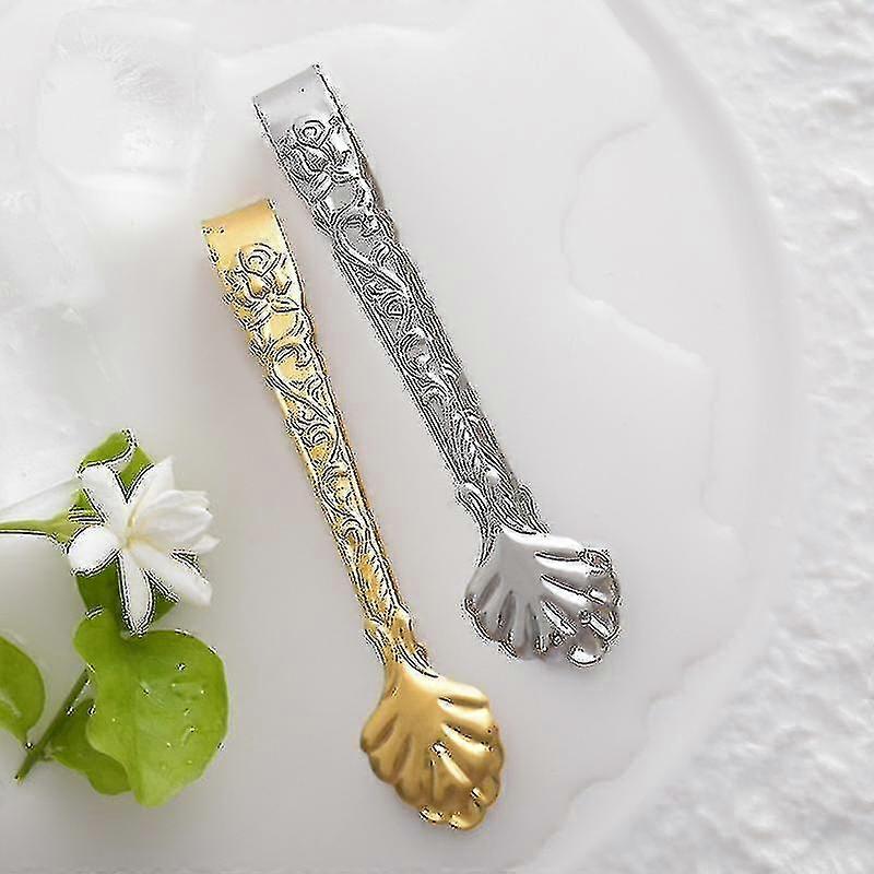 2 st rostfria isbitsklämmor sockertänger mat grillklämmor isklämma verktygsbar kök serveringstång kökstillbehör