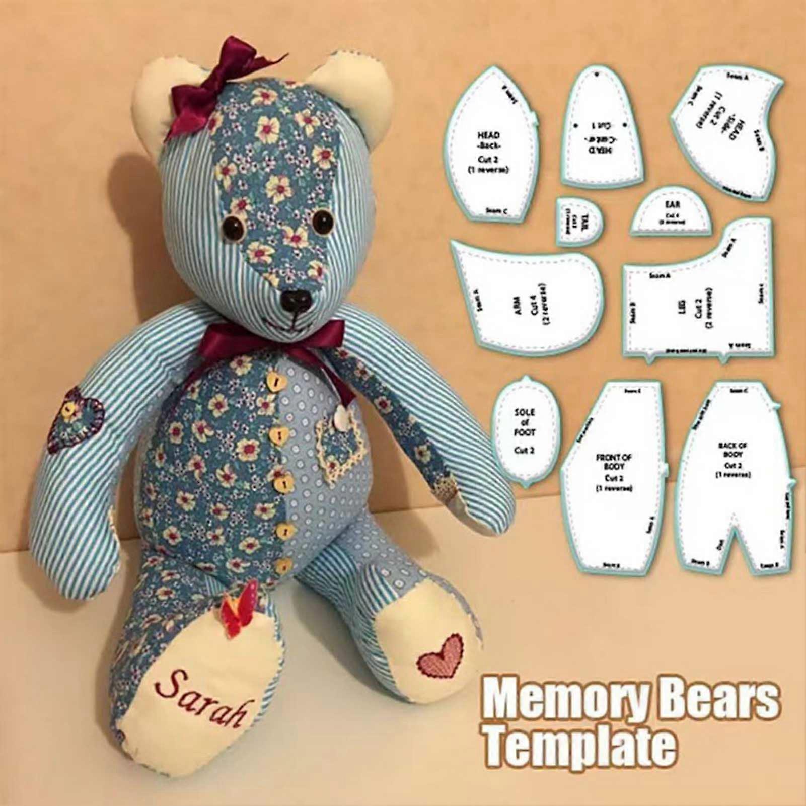 Acrylic Templates Ruler Set Creative Memory Bear Template Ruler Set for Beginner Sewing Crafts
