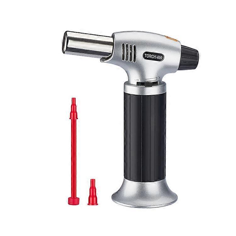 ZK-Handheld Torch Welding Torch Outdoor Igniter Safe and Durable Useful Versatile (Silver)