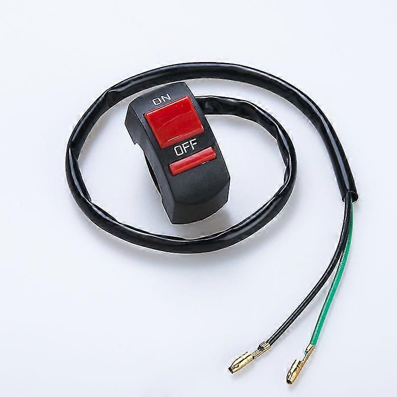 Motorcycle Handlebar Switch, Universal  Handlebar Headlight On/off Button Switch Handlebar Mounted Switch Control For Motorcycles, Motorbikes(1set, Re