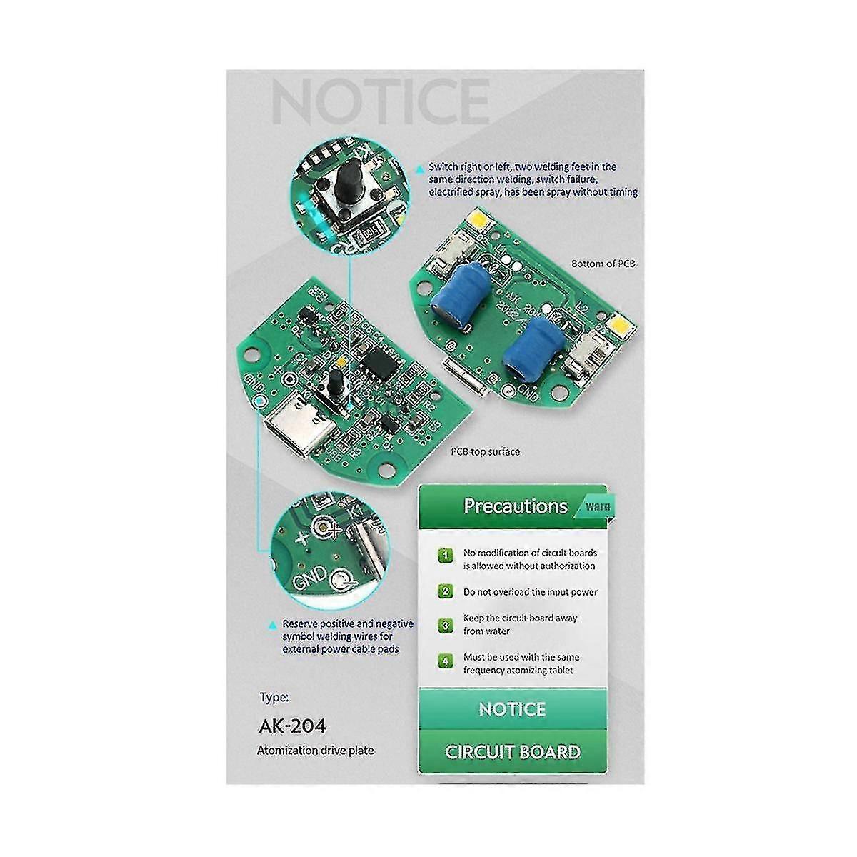 Dual Atomizat Module Usb Driving Circuit Board Atomizat Experimental Equipme