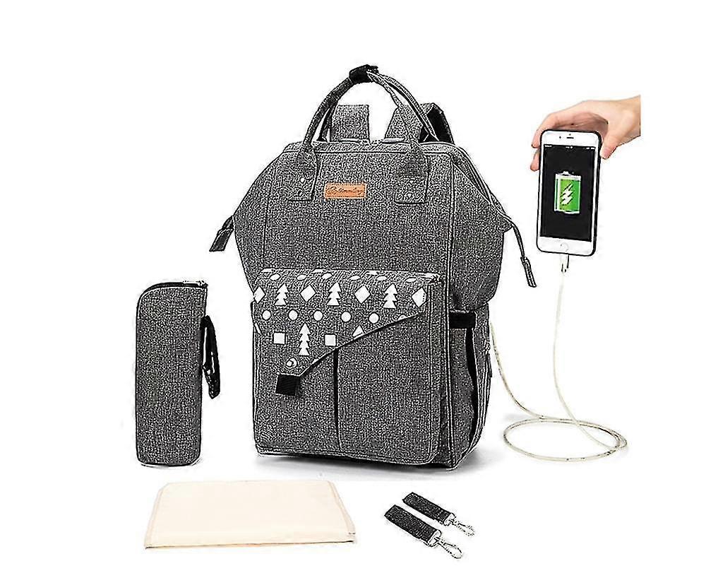 Stylish Diaper Napyy Bag-grey
