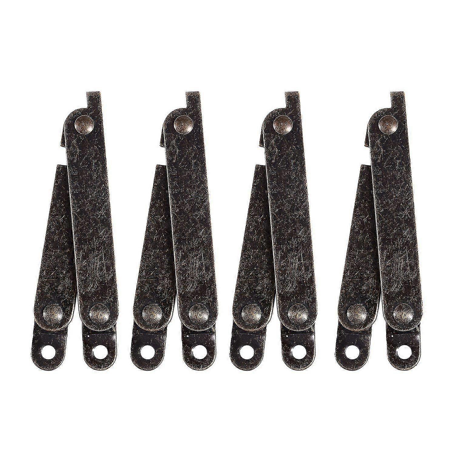 Furniture Box Rotatable Folding Lid Support Hinge Bronze Tone 4pcs