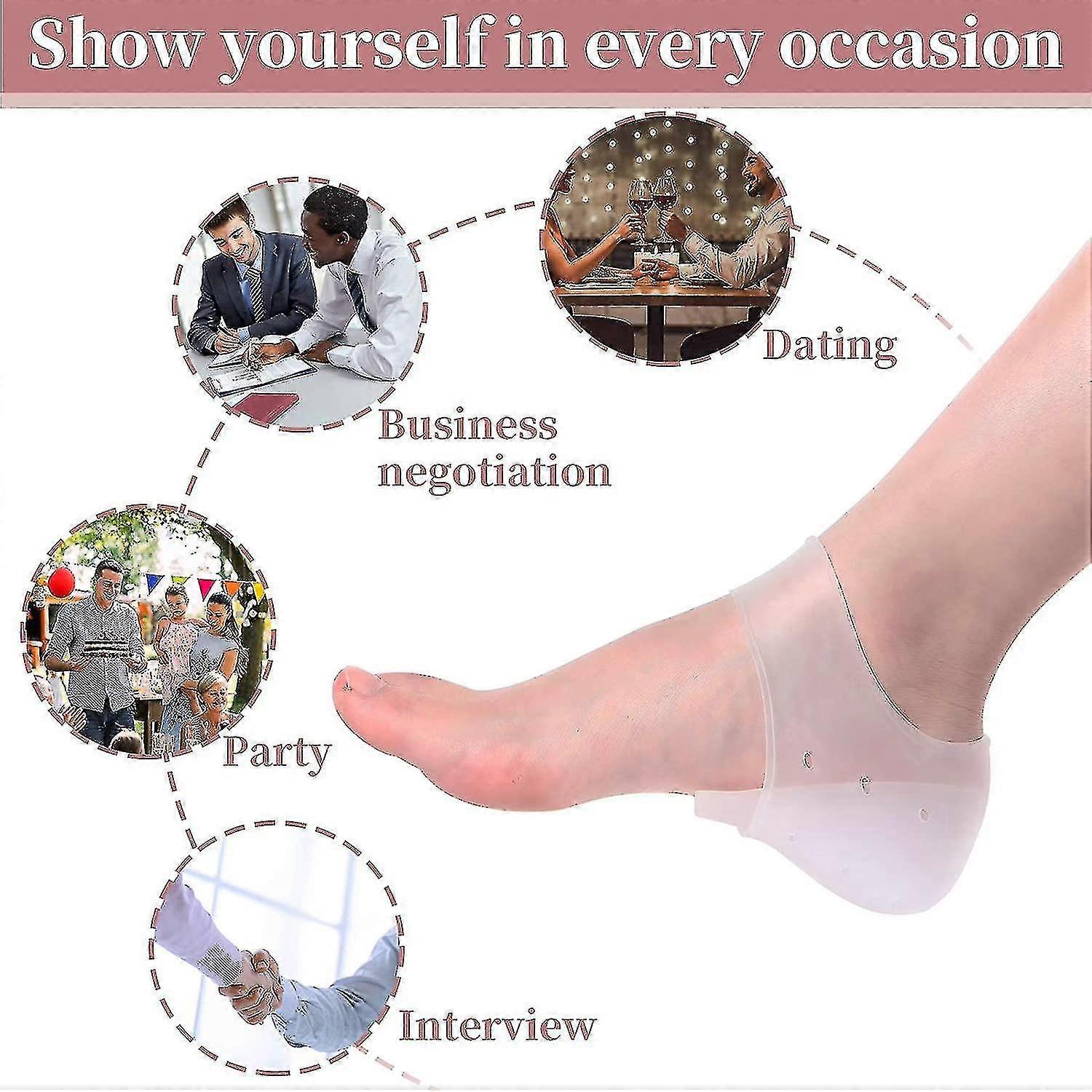 Invisible Height Increase Insole Heel Lift(1.6inch)