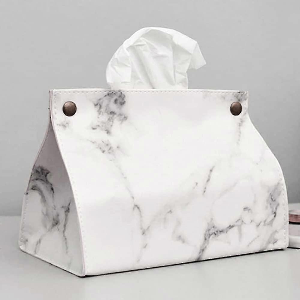 Kunstleder Tissue Box Marmormuster Home Auto Tissue Box
