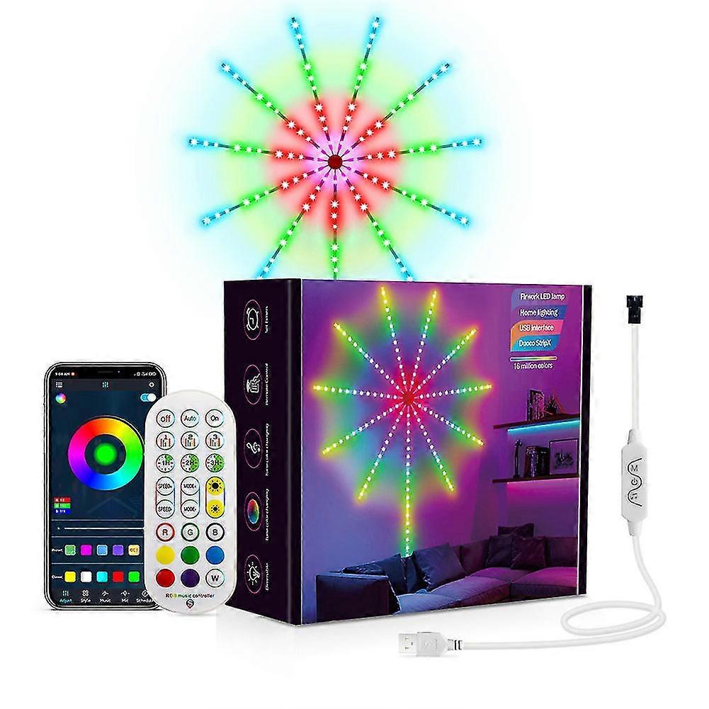 Smart Firework Led Lights Colorful Télécommande Réglage Lampe Colorée