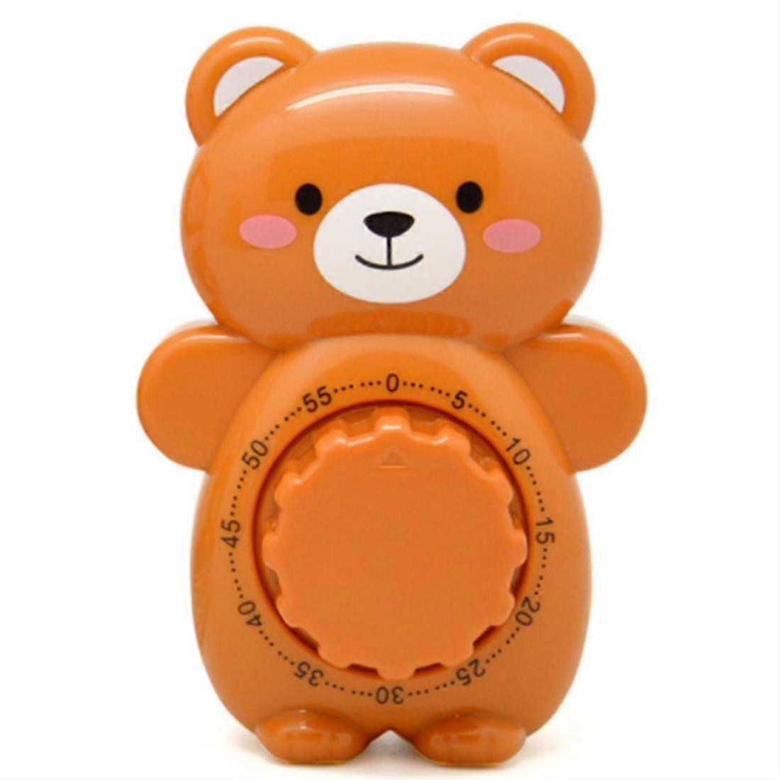 Mechanical Timer Kitchen Timer Countdown Timer Cartoon Bear Shape Egg Timer 60 Min For Cooking,spor