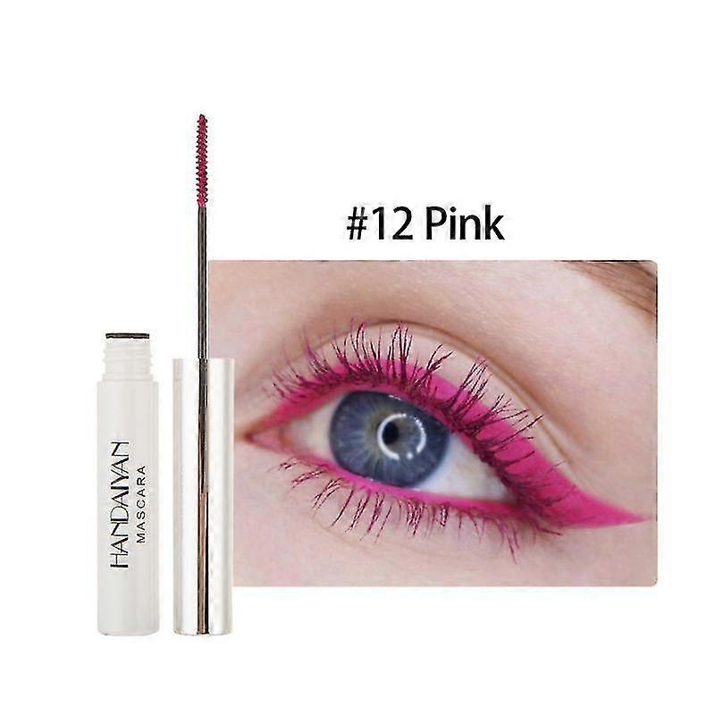 Handaiyan Color Mascara Waterproof Long-lasting Curling Lengthening Makeup Blue Green Red Black White Color Mascara 5ml