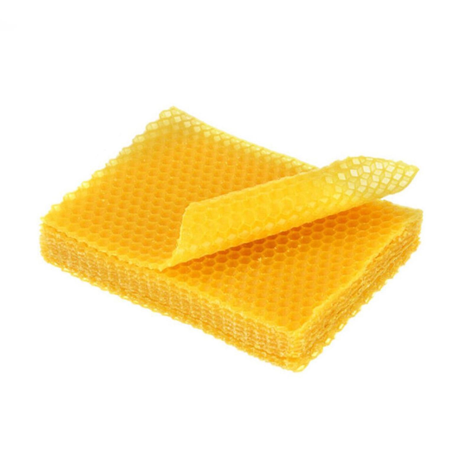 10 sztuk naturalne arkusze wosku pszczelego DIY Ekologiczny sprzęt pszczelarski Grzebień pszczeli Miód Rama do rzemiosła KAESI