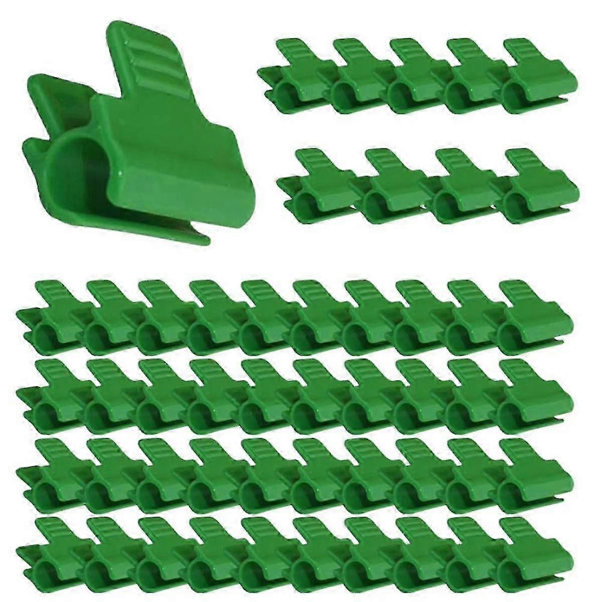 50 stk drivhusklemmer klips drivhus plastklemmer hagebøyleklemmer for netting plantedekke hagebøyleklips 10mm